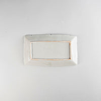 Asami Maeda Square Long Dish White, 20.4×12.4×2.4cm