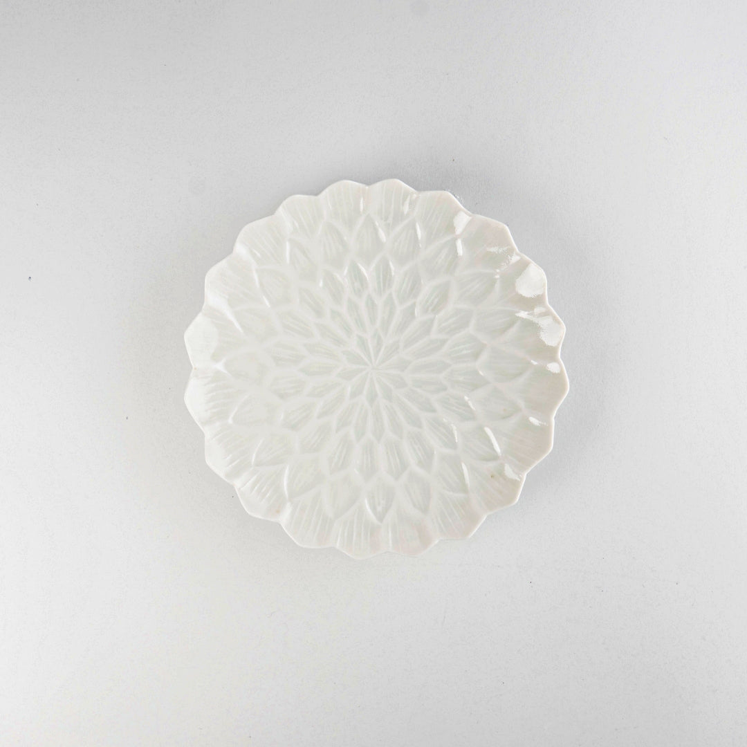 Asami Maeda Dahlia 6-inch Plate White, 18.2×3.5cm