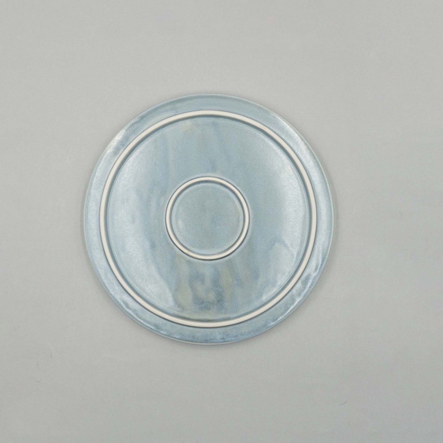 Matte Gray Flat Plate, 23cm