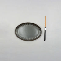 Oval Plate, Green, L25cm x W17.5cm x H1.7cm, Design by Sergio Herman