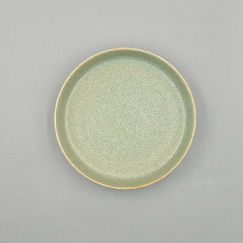 Silver Green Spume Rim Plate 16cm, 16cm x 3.5cm