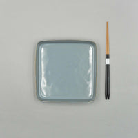Square Plate, Smokey Blue, 18cm x 18cm x 2.4cm, Design by Anita Le Grelle