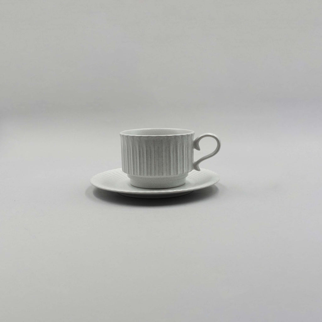 Storia Rustic White Stack Cup and Saucer Set, Cup 235ml