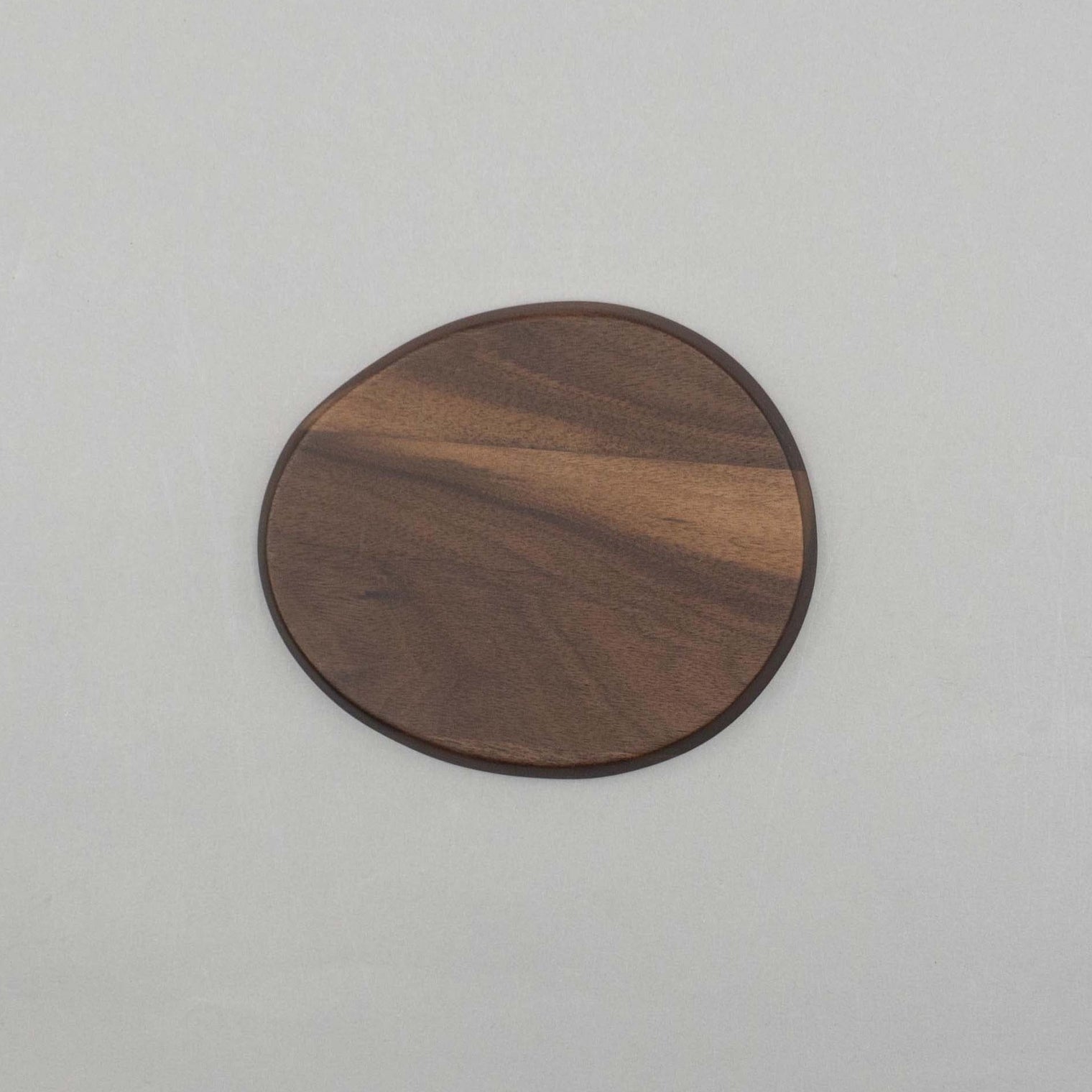 Walnut Wooden Oval Tray, 14cm x 12cm x H1.5cm, Moriyama