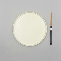 White Beige Round Tray L, 24cm, Moriyama