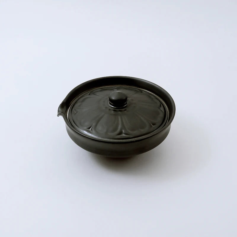 Usukiyaki, RINKA Shiboridashi Japanese Houhin, Black, D12cm x H6.5cm