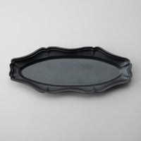 Usukiyaki, Rinka Oval Long Plate, Black