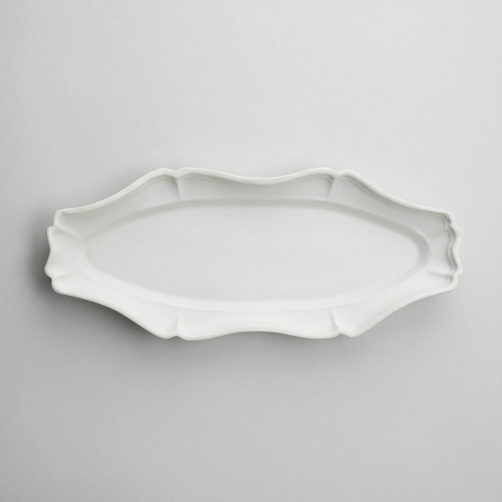 Usukiyaki, Rinka Oval Long Plate, White