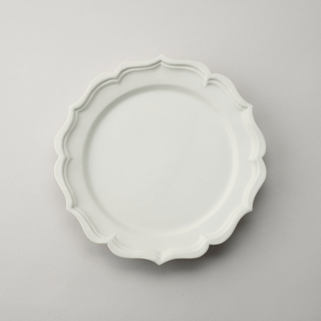 Usukiyaki, Ryouka Rim Plate Large, White