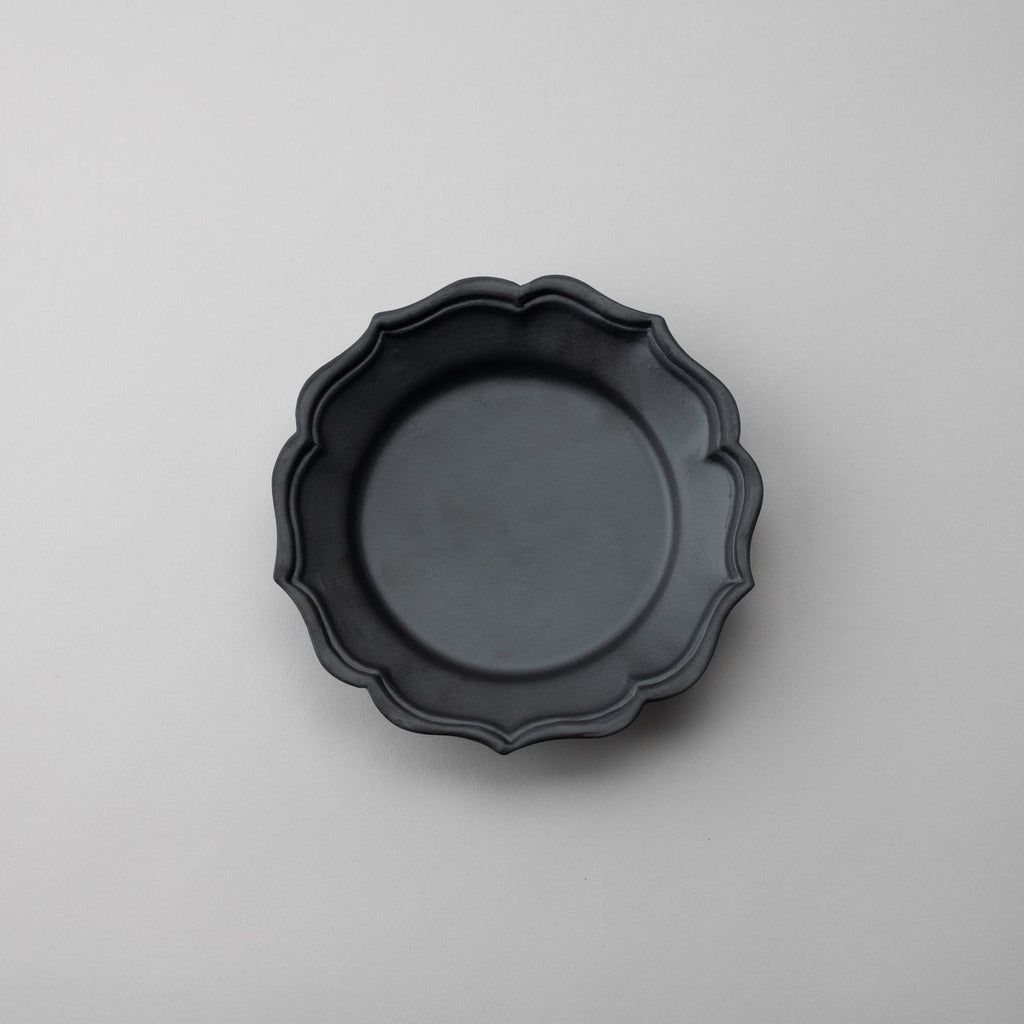 Usukiyaki, Ryouka Rim Plate Small, Black