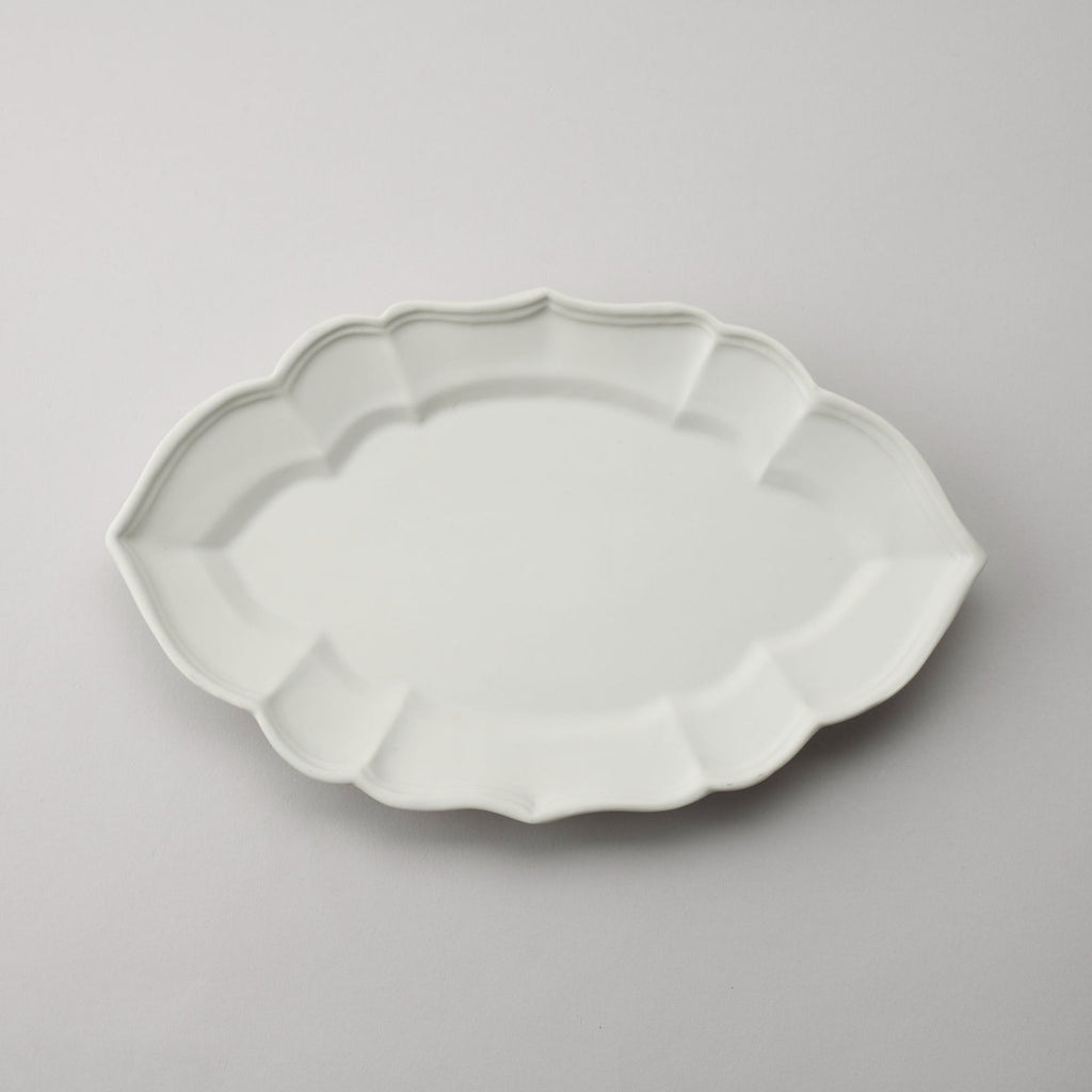 Usukiyaki, Oval Plate Small, White