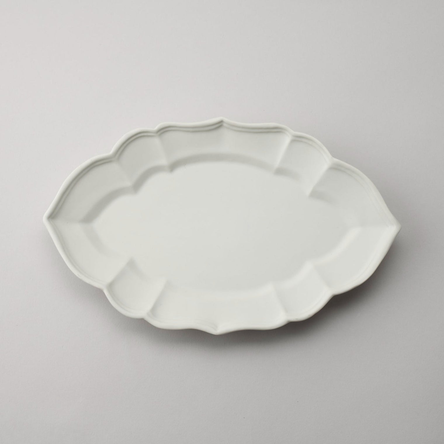 Usukiyaki, Oval Plate Small, White
