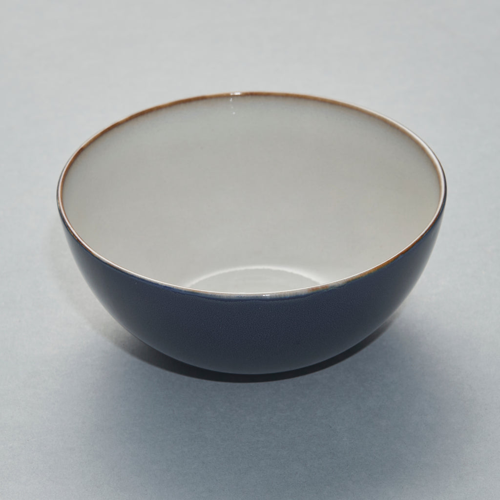 Bowl, Misty Grey/Dark Blue, 13.7cm x 6cm, Terres De Reves, Design by Anita Le Grelle