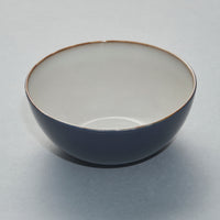 Bowl, Misty Grey/Dark Blue, 13.7cm x 6cm, Terres De Reves, Design by Anita Le Grelle