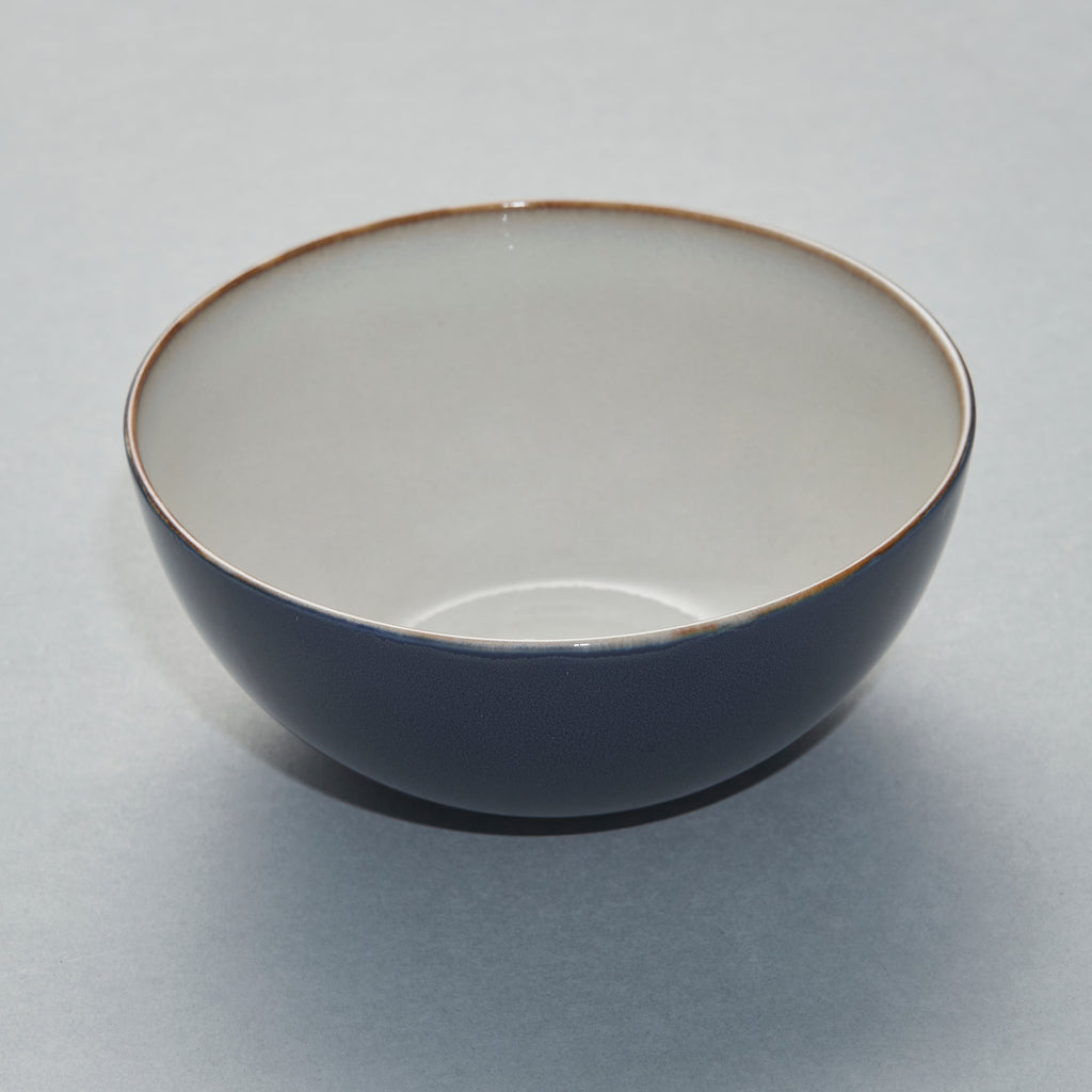 Bowl, Misty Grey/Dark Blue, 13.7cm x 6cm, Terres De Reves, Design by Anita Le Grelle