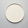 White Beige Round Tray L, 24cm, Moriyama
