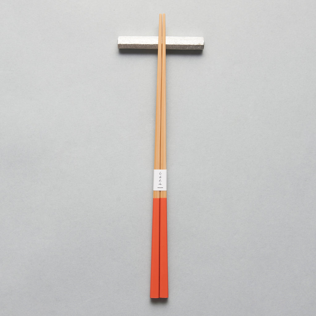 Square Acrylic Chopsticks, Orange, 23cm