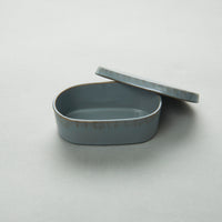Butter Dish, Smokey Blue, 14.5cm x 8.5cm x 5cm, Design by Anita Le Grelle