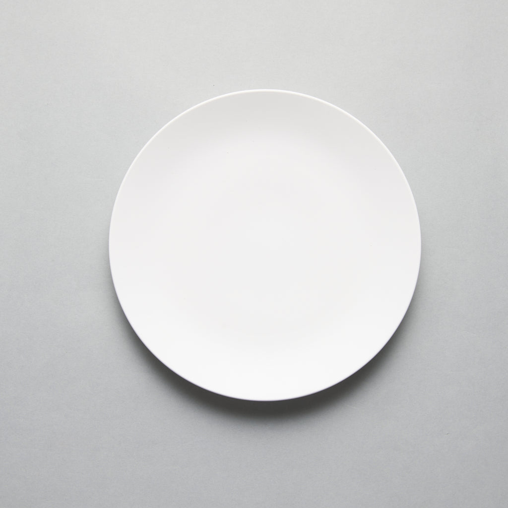 Bisque White Flat Plate, D21cm x H2cm, Moriyama