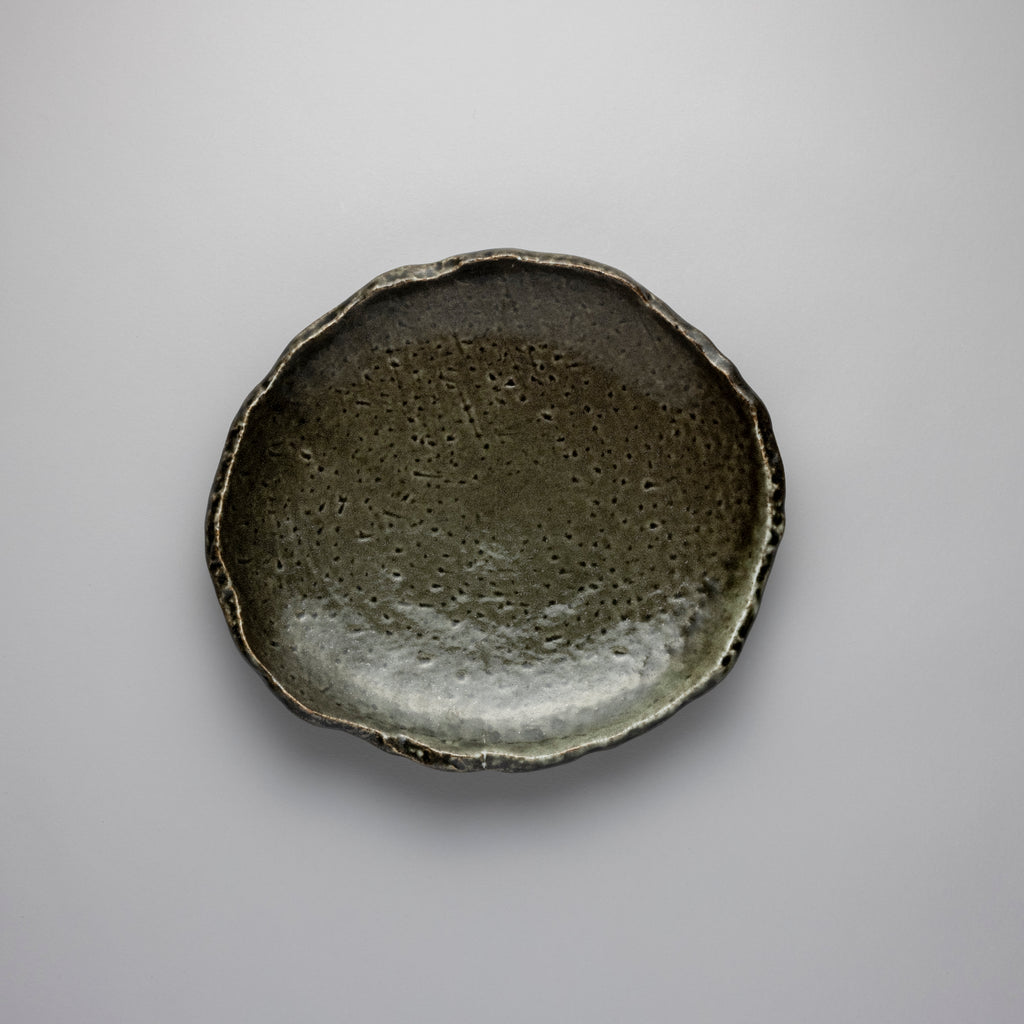 Oribe Tataki Plate, 26.5cm x 24cm x H4.5cm