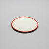 Dinner Plate, 17.5cm, Dé Off-White/Red VAR 2, Design by Ann Demeulemeester