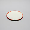 Dessert Plate, 14cm, Dé Off-White/Red VAR 2, Design by Ann Demeulemeester