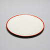 Dinner Plate, 24cm, Dé Off-White/Red VAR 2, Design by Ann Demeulemeester