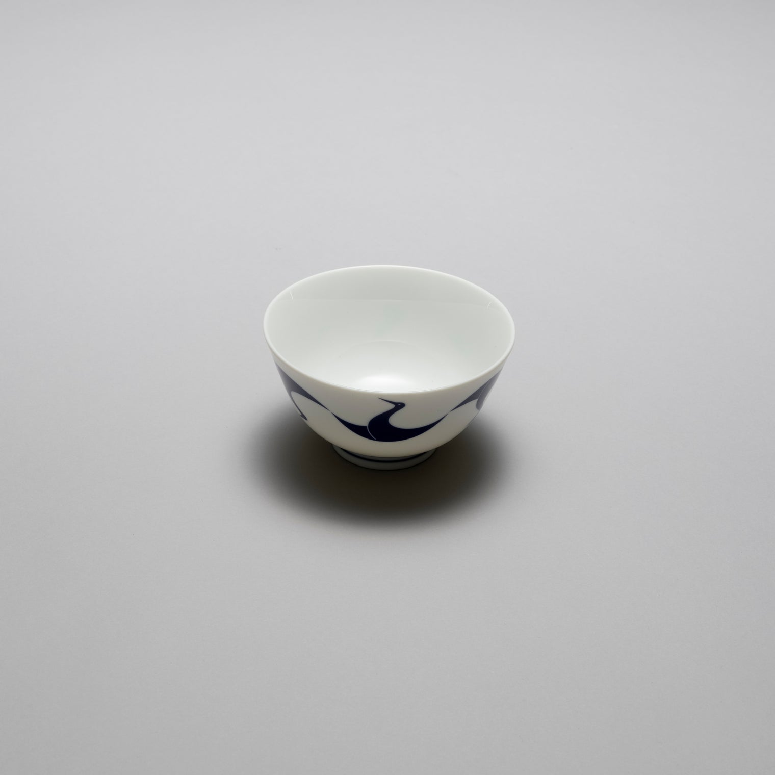 Engi Rice Bowl, Crane, 11cm x H6.3cm