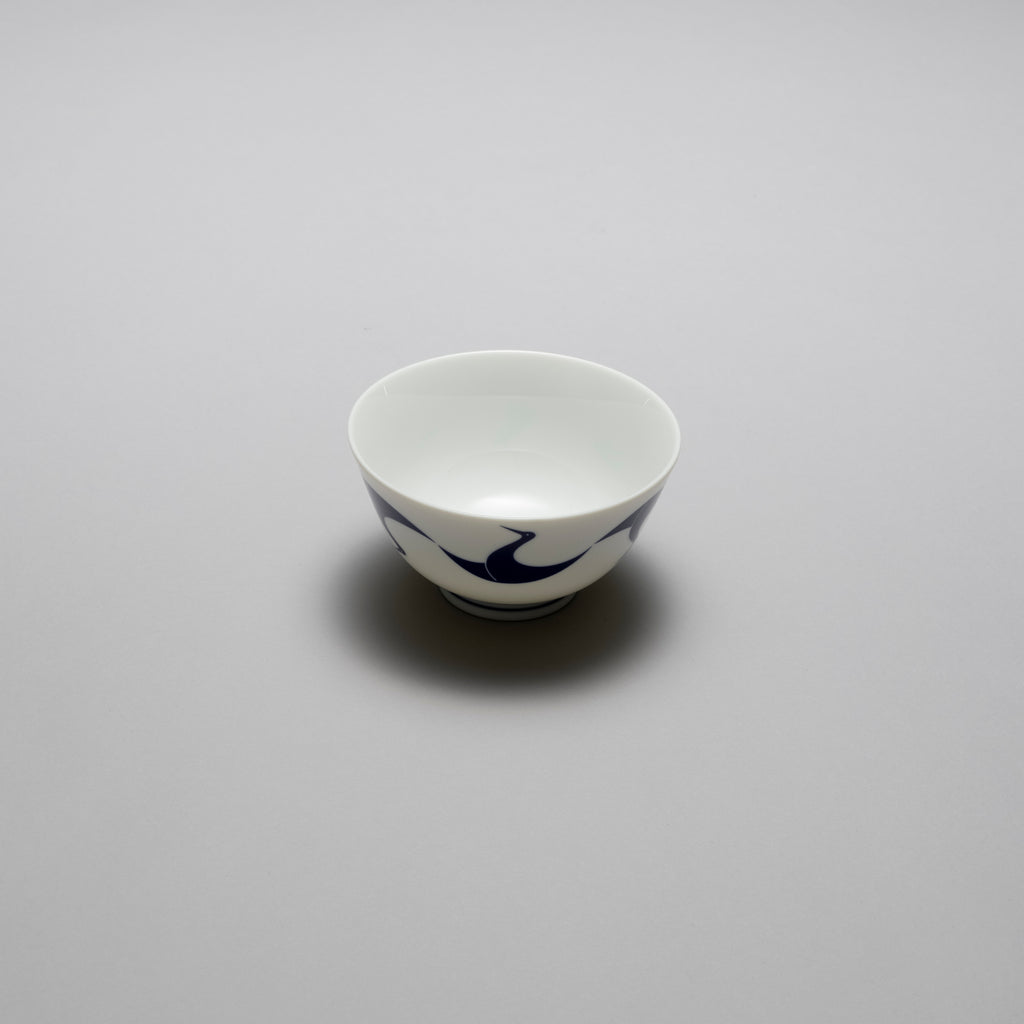 Engi Rice Bowl, Crane, 11cm x H6.3cm