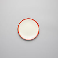 Dessert Plate, 14cm, Dé Off-White/Red VAR 2, Design by Ann Demeulemeester