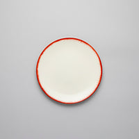 Dinner Plate, 17.5cm, Dé Off-White/Red VAR 2, Design by Ann Demeulemeester