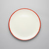 Dinner Plate, 24cm, Dé Off-White/Red VAR 2, Design by Ann Demeulemeester