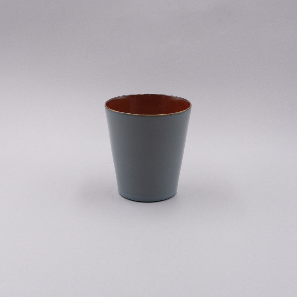 Goblet Conic M, Smokey Blue/Rust, 8.5cm x 9.5cm, Design by Anita Le Grelle