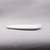 Bisque White AT Plate, 26cm x 23cm x H1cm, Design by Moriyama