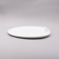 Bisque White AT Plate, 26cm x 23cm x H1cm, Design by Moriyama