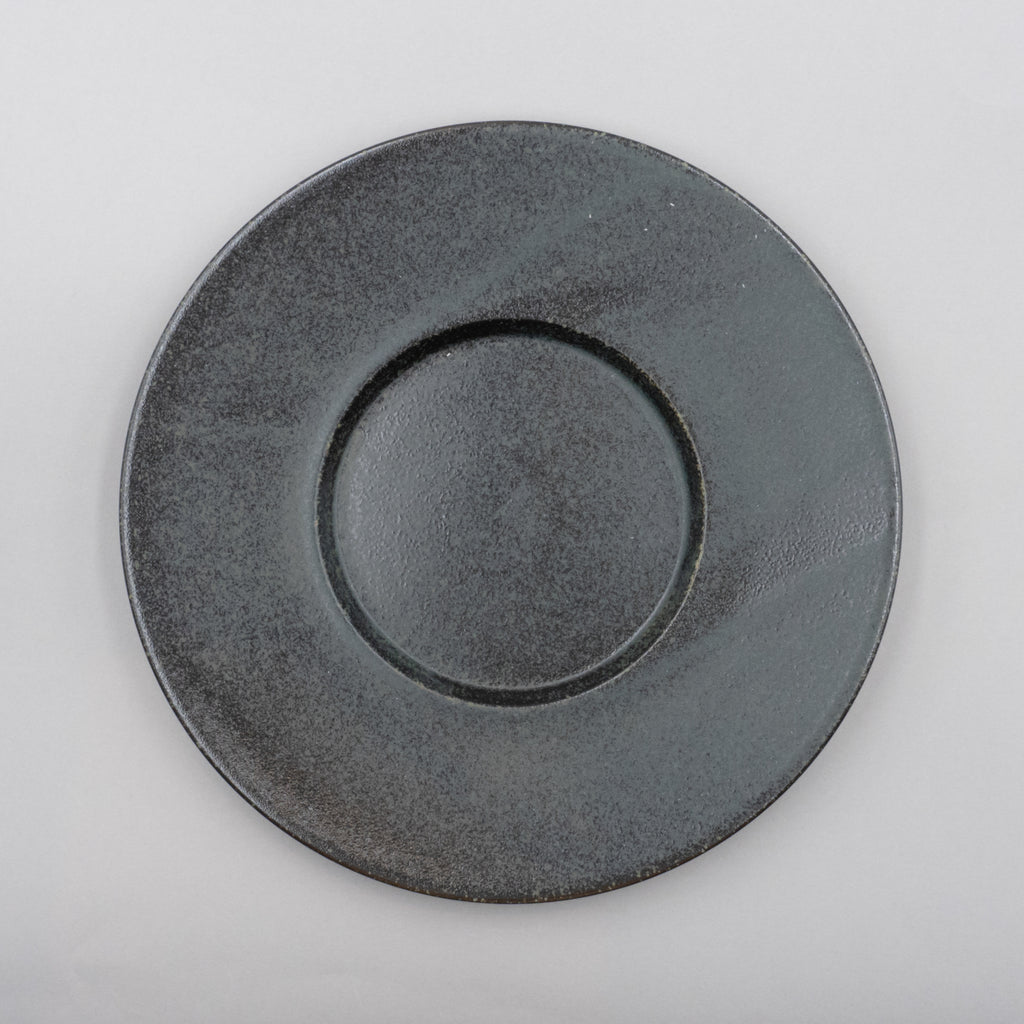 Kokuteki Wide Rim Plate, 24cm x 24cm x H2.5cm