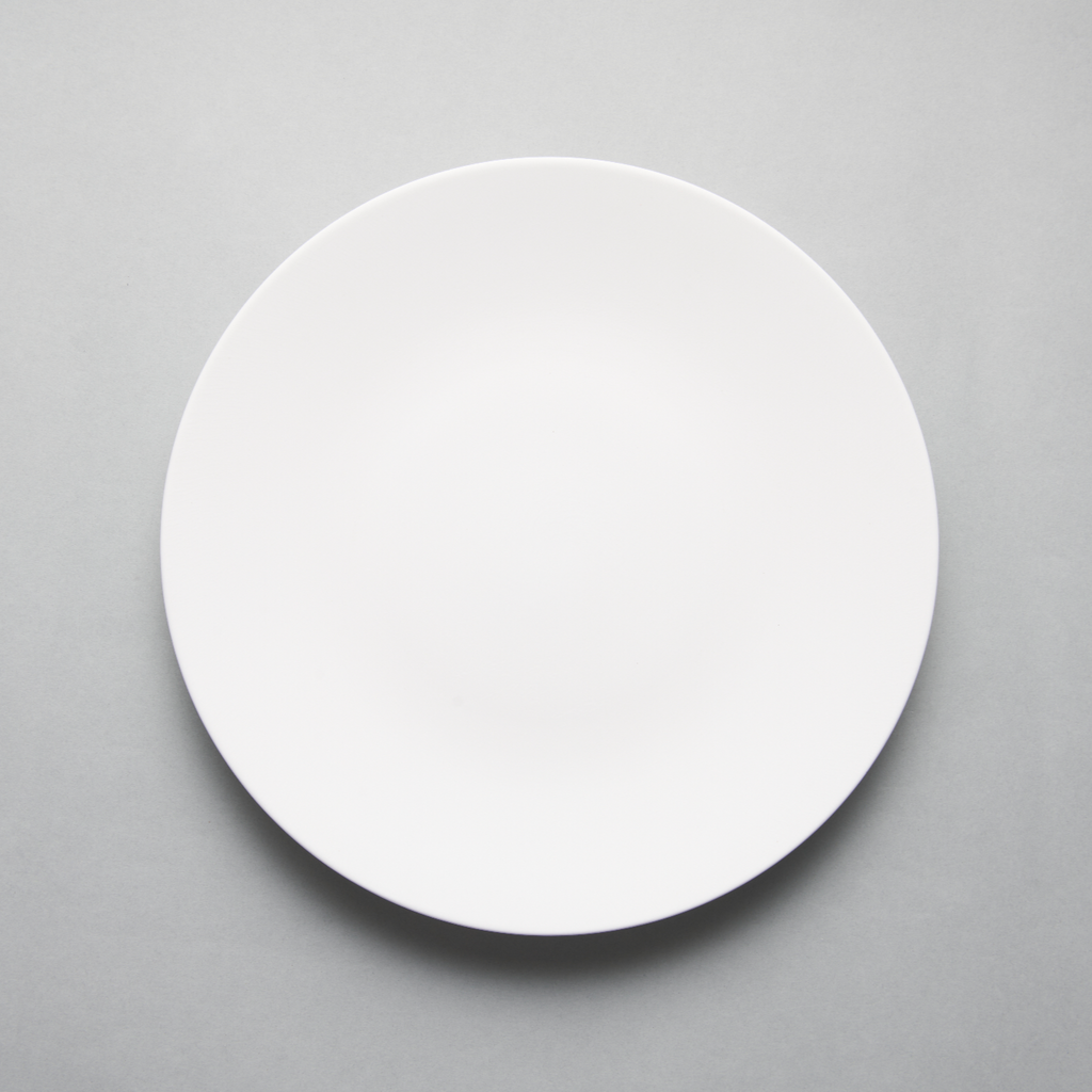 Bisque White Flat Plate, D28cm x H2.5cm, Moriyama