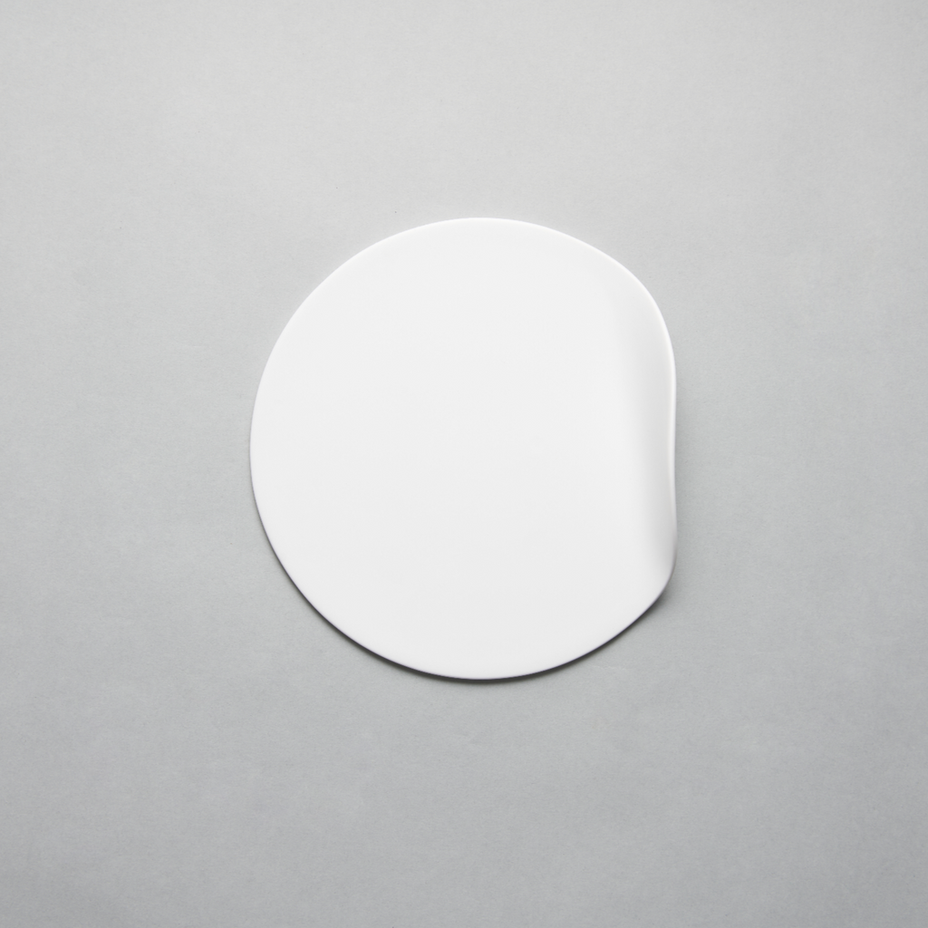 Bisque White Fold Plate L, 21cm x 21cm x H1cm, Moriyama