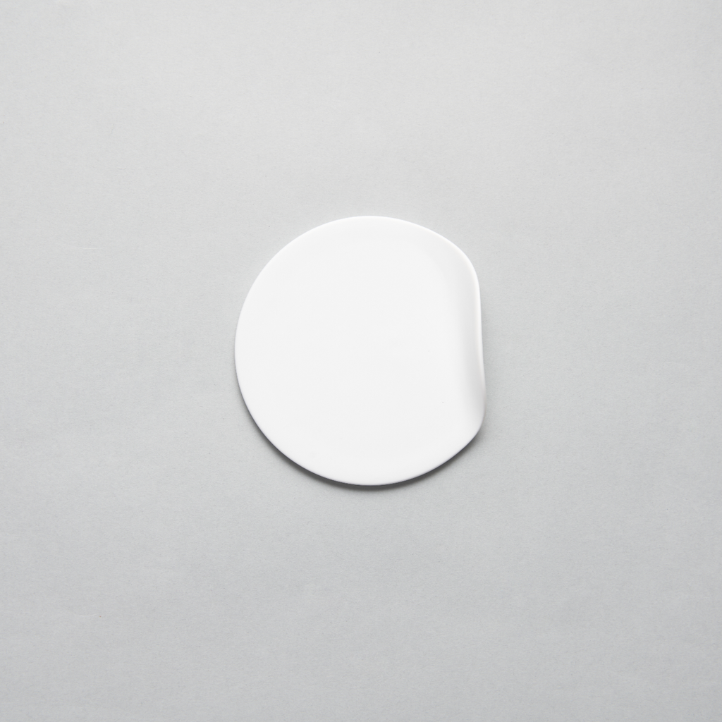 Bisque White Fold Plate S, 10.5cm x 11.5cm x H2.5cm, Moriyama