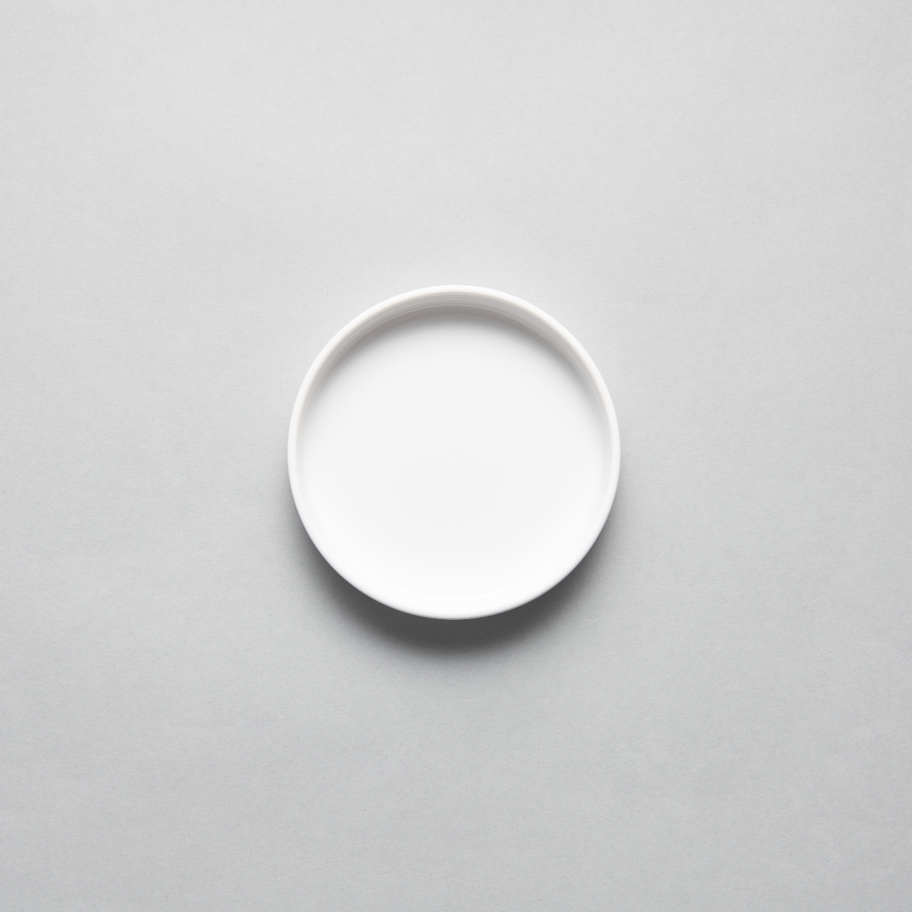 Bisque White Round Tray, D11cm x H2cm, Moriyama