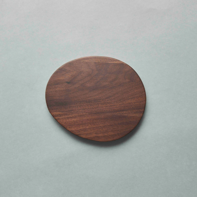 Walnut Wooden Oval Tray, 14cm x 12cm, Moriyama