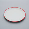 Dinner Plate, 28cm, Dé Off-White/Red VAR 2, Design by Ann Demeulemeester
